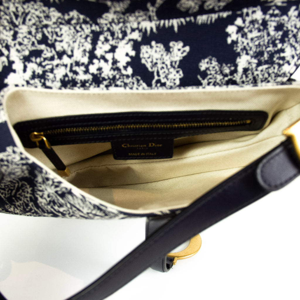 Christian Dior' Navy Saddle Bag