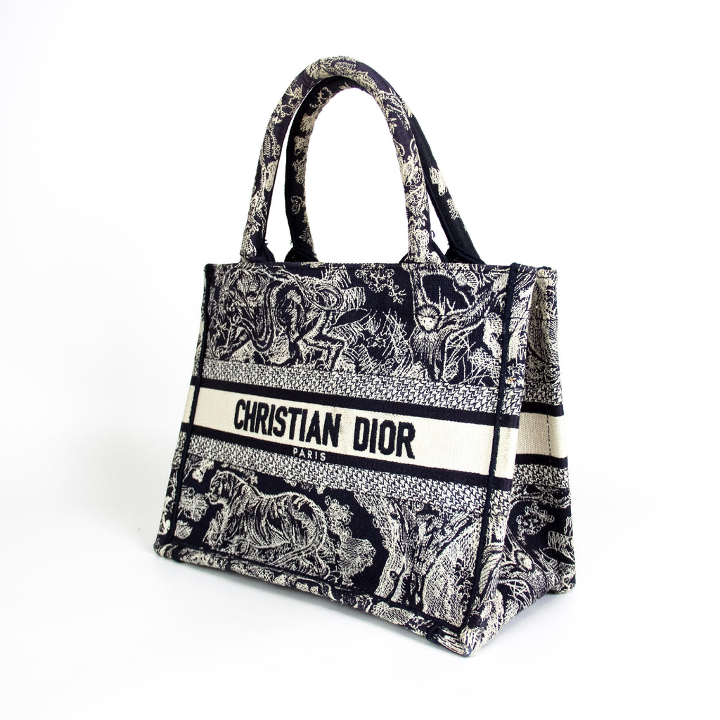 Christian Dior Blå Small Book Tote