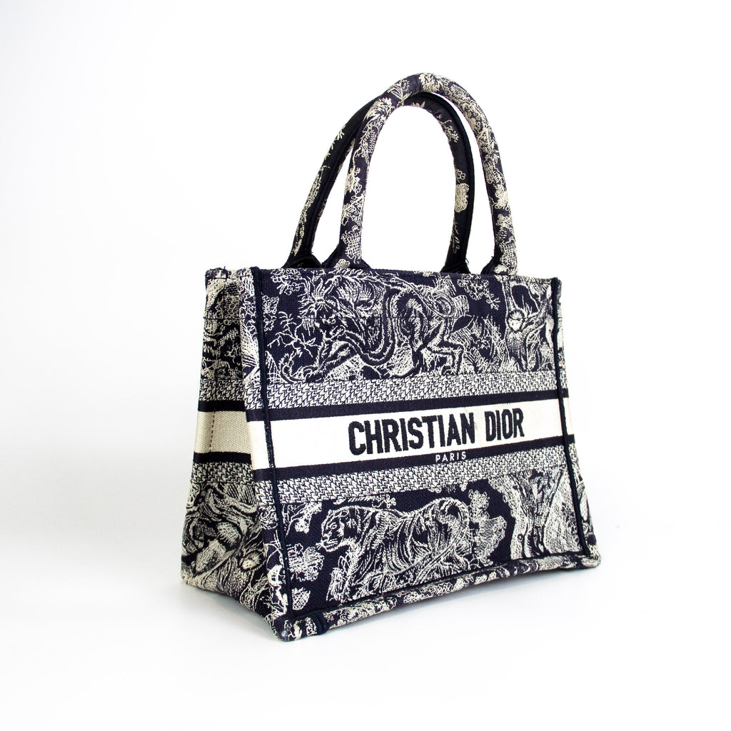 Christian Dior Blå Small Book Tote