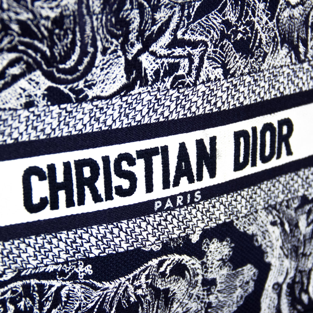 Christian Dior Blå Small Book Tote