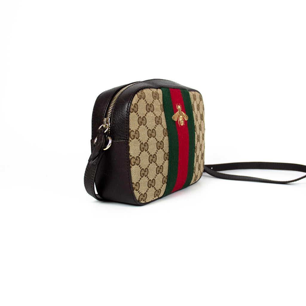 Gucci GG Canvas Bee Skuldertaske