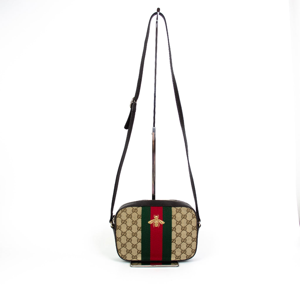 Gucci GG Canvas Bee Skuldertaske