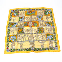 Hermes Carre 45 Yellow Scarf