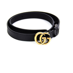 Gucci Black Leather Belt