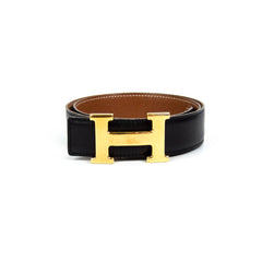 Hermes Black Brown Belt Reversible