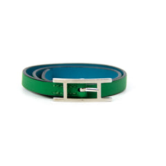 Hermes Green Blue Api Belt