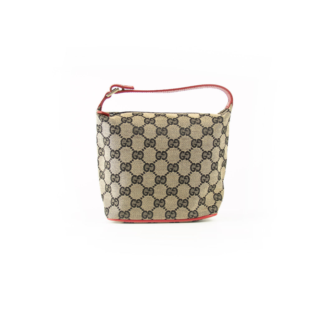 Gucci Pochette Toilettaske med rødt læder