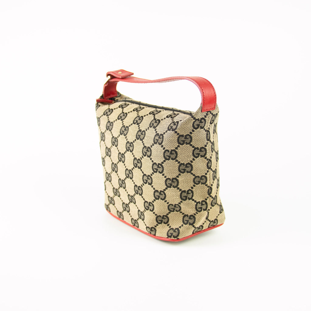 Gucci Pochette Toilettaske med rødt læder