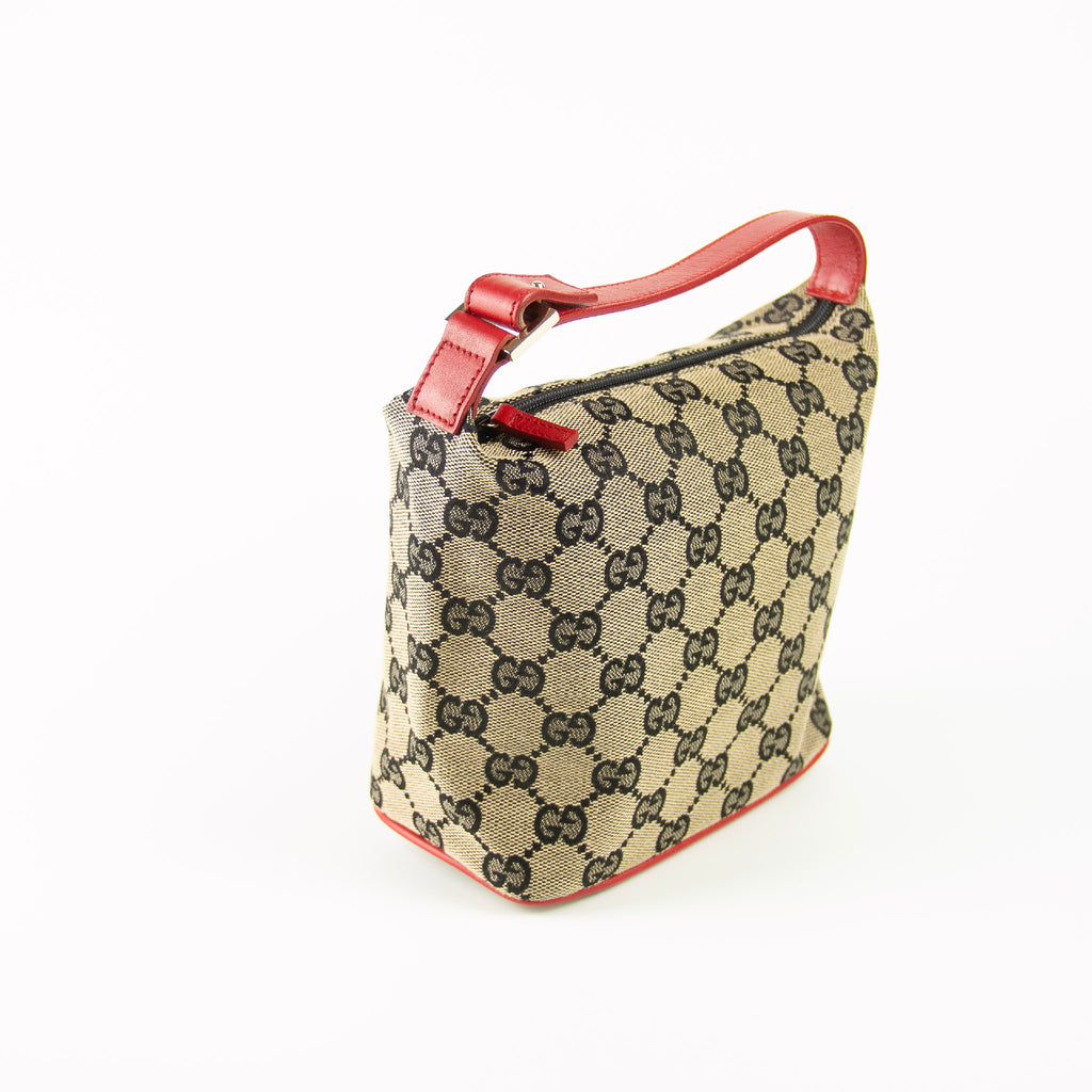 Gucci Pochette Toilettaske med rødt læder