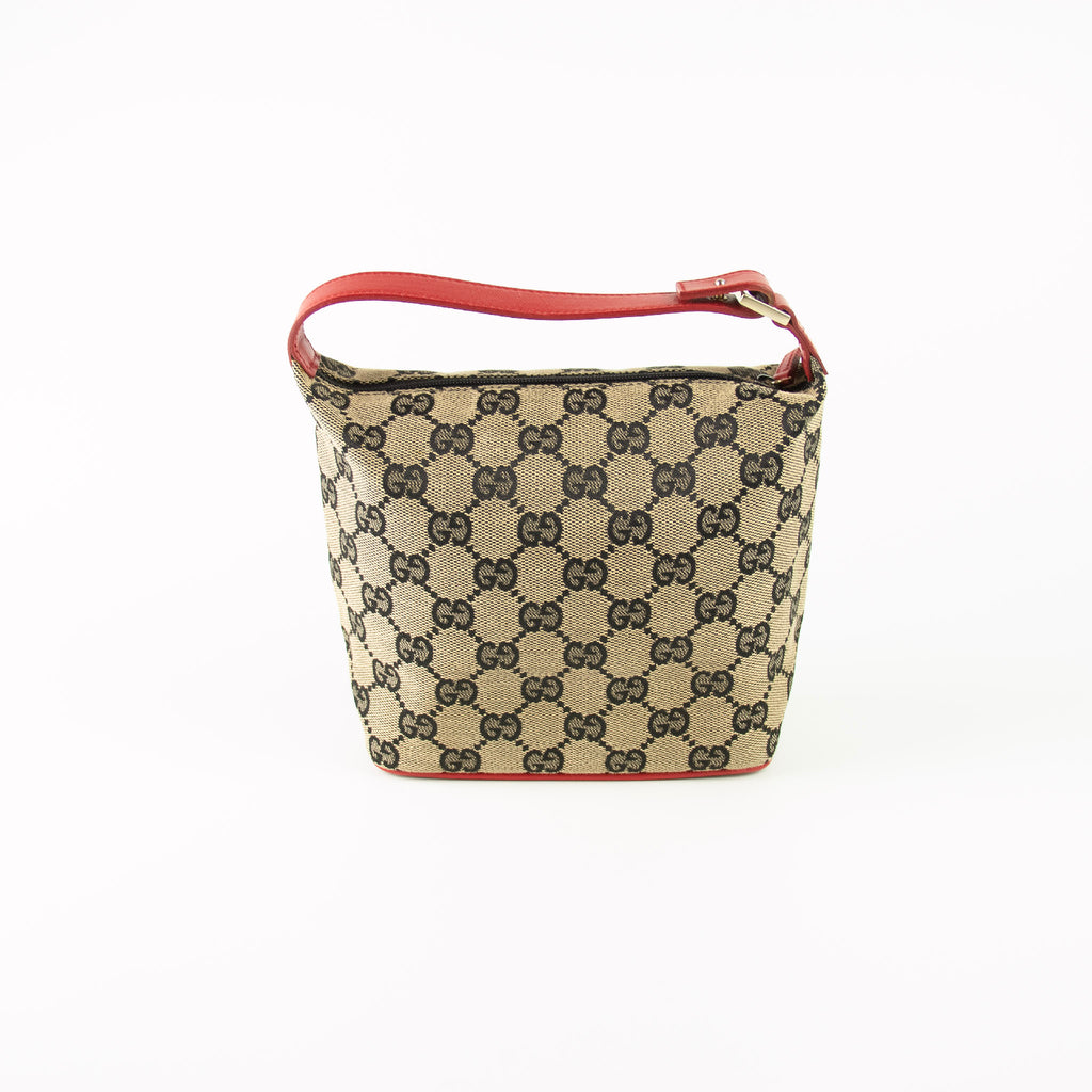 Gucci Pochette Toilettaske med rødt læder