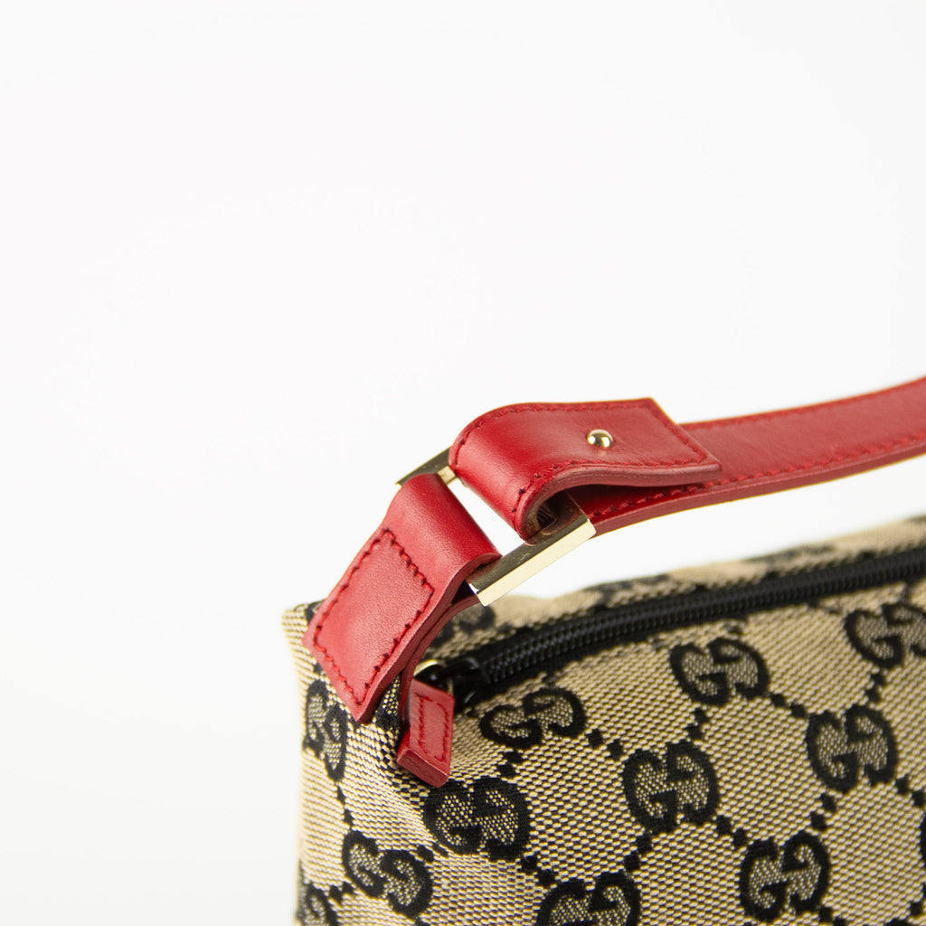 Gucci Pochette Toilettaske med rødt læder