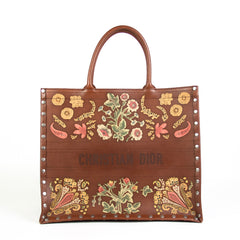 Christian Dior 2021 Leather Floral Book Tote 