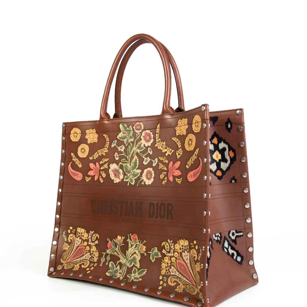 Christian Dior 2021 Leather Floral Book Tote