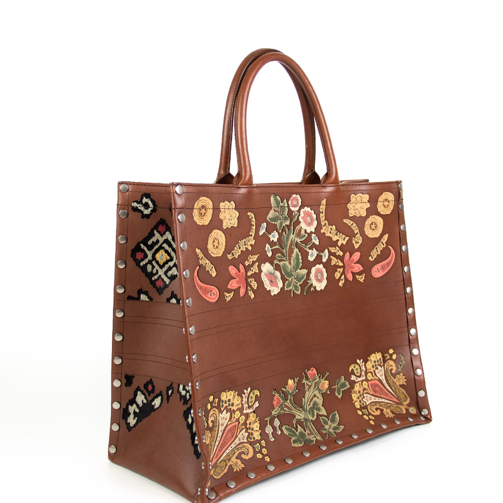 Christian Dior 2021 Leather Floral Book Tote