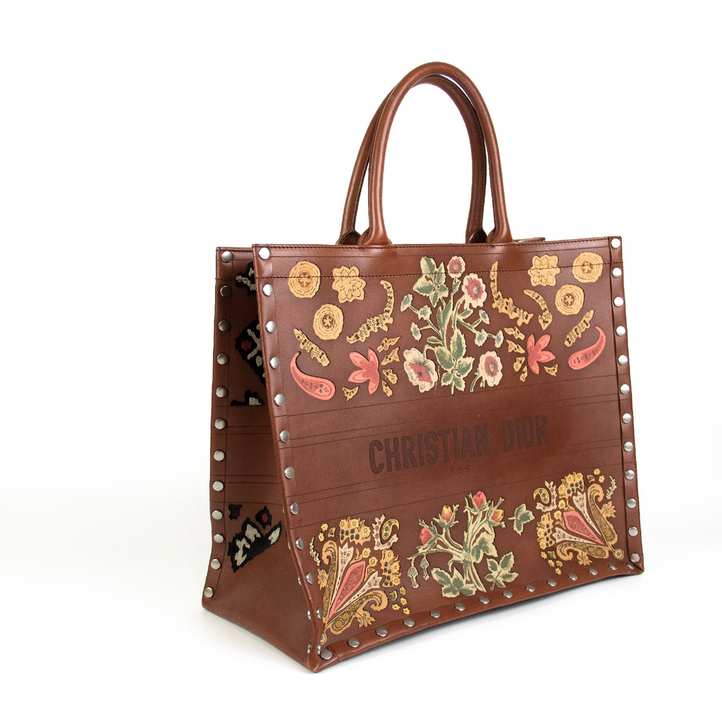 Christian Dior 2021 Leather Floral Book Tote